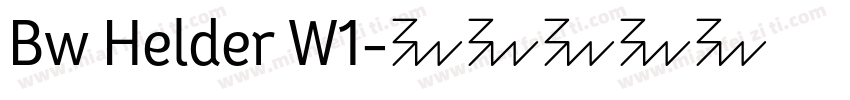 Bw Helder W1字体转换